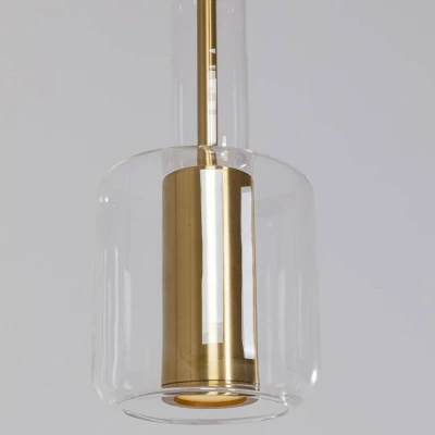 Afbeelding van Kare Candy Bar hanglamp, goudkleurig, staal, glas, 1 lamp.