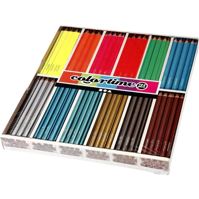 Afbeelding van Colortime kleurpotloden vulling: 3 mm metallic kleuren neon 144stuks