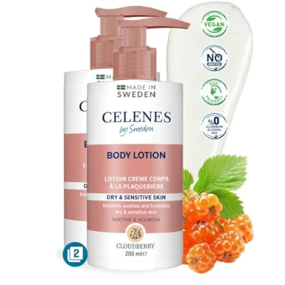 Afbeelding van Celenes by Sweden Cloudberry Bodylotion Voor Droge en Gevoelige Huid 200ml