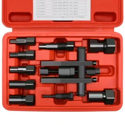 Afbeelding van CHANG QI 10 delige motorlagertrekkerset, 8 25 mm motorfiets binnenlagerdemontagegereedschap, lagertrekkerset met doos