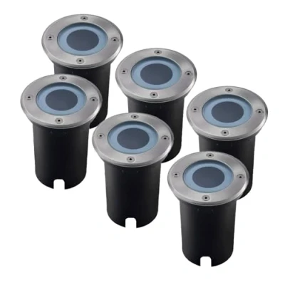 Afbeelding van Ledvion 6X LED Inbouwspots Rond, IP67, GU10, 1m Kabel, Buitenverlichting, Terrasverlichting