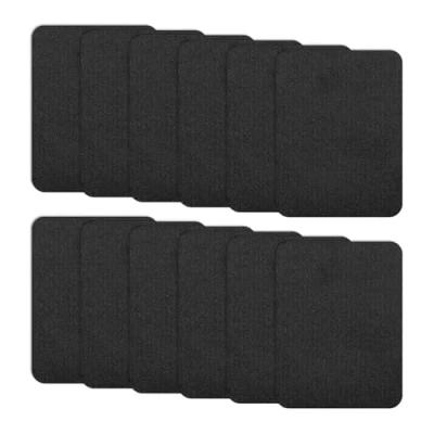 Afbeelding van 12 stuks strijkbare patches voor kleding, jeans, zwart, jassen