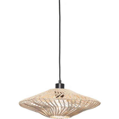 Afbeelding van GOOD&amp;MOJO Hanglamp Zanzibar Rotan Wit Ø40x12cm