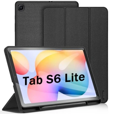 Afbeelding van Hoesje voor Samsung Galaxy Tab S6 Lite 10.4 (P610/P615) 2020, DUX DUCIS Slim Magnetisch Beschermhoesje met S Pen hold inch, Multi angle Front Support Cover, Zwart