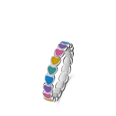 Afbeelding van Lucardi Colourful Ring, Dames, Maat: 49, Silver coloured