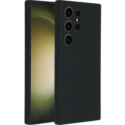 Afbeelding van Accezz Hoesje Geschikt voor Samsung Galaxy S24 Ultra Siliconen Liquid Silicone Backcover Zwart