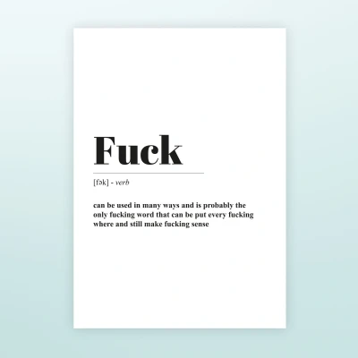 Afbeelding van Poster Fuck A2 Formaat