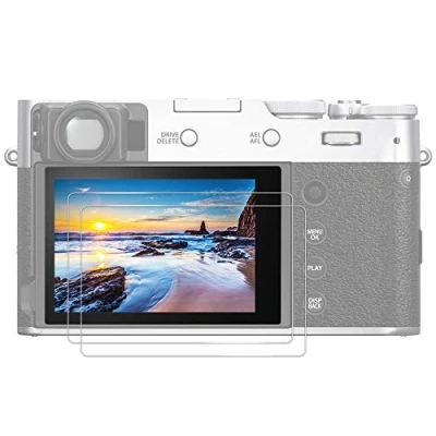 Afbeelding van (2 stuks) JJC displaybeschermfolie van gehard glas voor Fujifilm X100VI X100V X T4 E4, ultradun, HD, hoge hardheid, onbreekbaar, anti luchtbellen