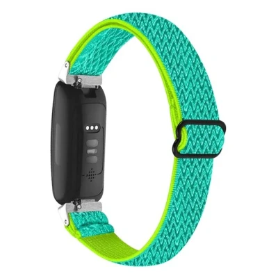 Afbeelding van Fitbit Inspire 3 Elastische solo loop nylon bandje Mintgroen