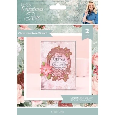 Afbeelding van Sara Signature Christmas Rose Snijmal Create a Card Wreath