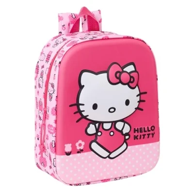 Afbeelding van Kinderrugzak Hello Kitty Roze 22 x 27 10 cm 3D