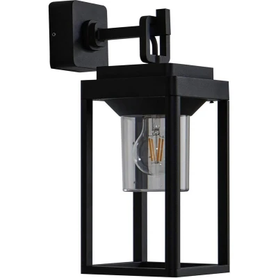 Afbeelding van Lucande Milanka buitenwandlamp, zwart, aluminium, 43 cm