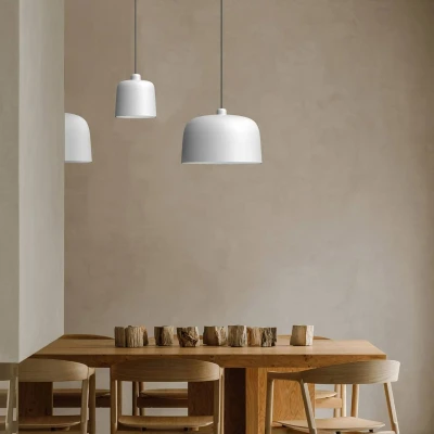 Afbeelding van Luceplan Zile hanglamp mat wit, Ø 20 cm