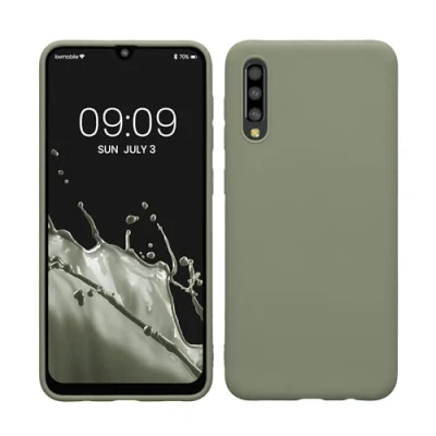 Afbeelding van kwmobile telefoonhoesje geschikt voor Samsung Galaxy A50 Hoesje smartphone Back cover in grijsgroen
