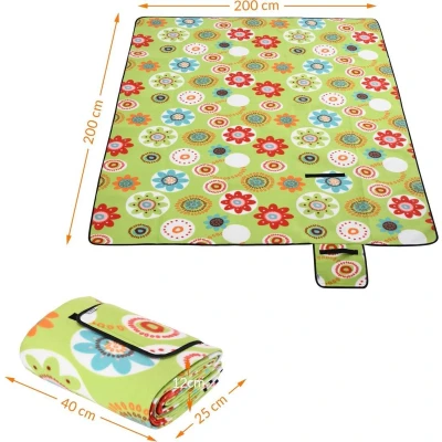 Afbeelding van Detex Picknickkleed 200x200cm XXL Waterdicht Opvouwbaar Gebloemd