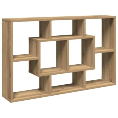 Afbeelding van vidaXL Wandschap 85x16x52,5 cm bewerkt hout artisanaal eikenkleurig