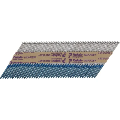 Afbeelding van Paslode 34 Papier Gebonden Stripnagels IM90 Galv Plus® Ring 3.1x75mm +2x Gas VE=2500 142030