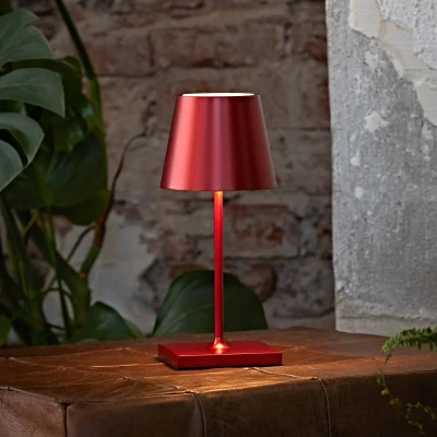 Afbeelding van Nuindie mini LED oplaadbare tafellamp, Easy Connect, rood, dimbaar