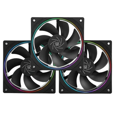 Afbeelding van Thermalright TL S12R X3 CPU ventilator, 120 mm, ARGB verlichting, koeler met 1500 tpm snelheid, stille PWM pc zwart