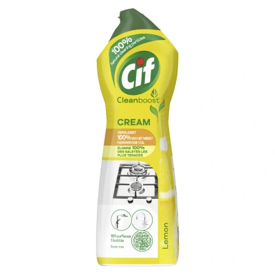 Afbeelding van Cif CleanBoost Cream Citroen Schuurmiddel 750 ml