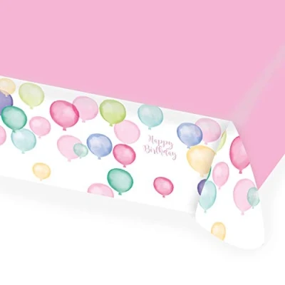 Afbeelding van amscan 9903733 Happy Birthday tafelkleed, pastelpapier, 115 x 175 cm