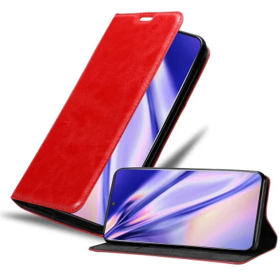 Afbeelding van Cadorabo Hoesje geschikt voor Samsung Galaxy NOTE 10 PLUS in APPEL ROOD Beschermhoes met magnetische sluiting, standfunctie en kaartvakje Book Case Cover Etui