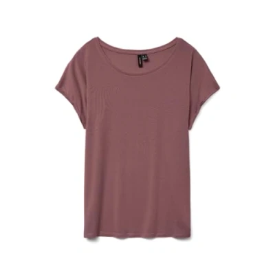 Image de VERO MODA T shirt Vmava Plain SS Top Gajrs Noos pour femme, Rose/marron, L