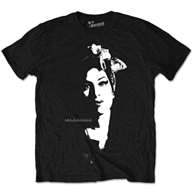 Afbeelding van Amy Winehouse Scarf Portrait Heren T shirt M Zwart