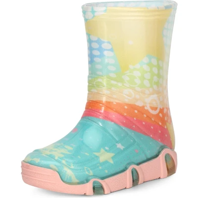 Afbeelding van Ladeheid Kinder Regenlaarzen Rubberen Anti Slip Zool PVC LA ZT Szuwarek2020BW Türkis Muster 31 29/30