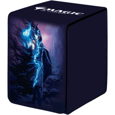 Afbeelding van Ultra Pro Outlaws of Thunder Junction Alcove Edge Ft. Set Symbol en Gang Silhouette for Magic: The Gathering, Premium Collectible Trading Deck Card Storage Solution Box