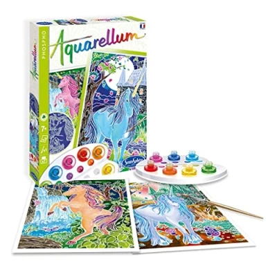 Image de Kit créatif Aquarellum Licornes phosphorescentes Sentosphère