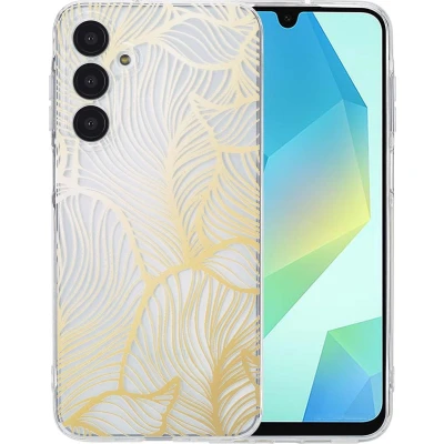 Afbeelding van imoshion hoesje Geschikt voor Samsung Galaxy A16 (5G) Siliconen Design Meerkleurig / Golden Leaves Transparant