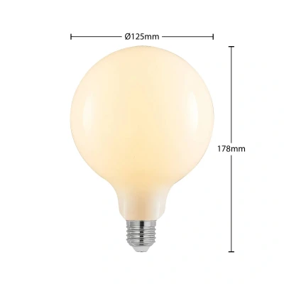 Afbeelding van LED lamp E27 6W 2.700K G125 bollamp dimbaar, opaal