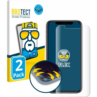 Afbeelding van BROTECT Screenprotector voor Apple iPhone Xs / 11 Pro Folie Beschermfolie transparant volledig dekking (2 Stuks)