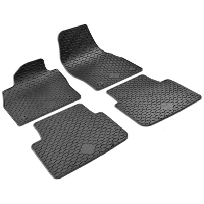 Afbeelding van WALSER RubberLine 50848 Vloermatset Rubber voor en achter 4 Zwart
