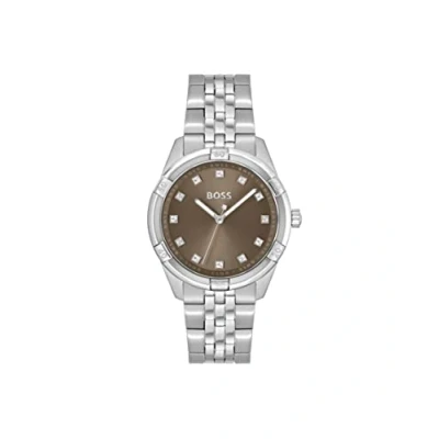 Afbeelding van BOSS Horloge, Dames, Maat: One Size, Taupe