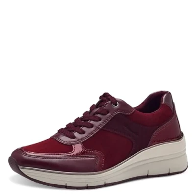 Afbeelding van Tamaris Sneakers laag, Dames, Maat: 38, Red comb Leer en imitatieleer