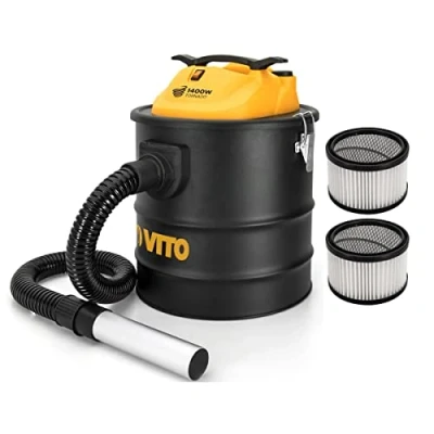 Afbeelding van VITO Aszuiger 1400 W Tornado 18 l + 2 HEPA filters voor open haarden tot 50 C, zelfblazer, filterreiniging