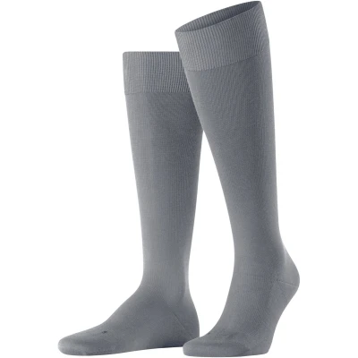 Afbeelding van Falke Energizing Cotton Kneehigh Compression Kniekousen anthracite, Heren, Maat: 43/44, Anthracite