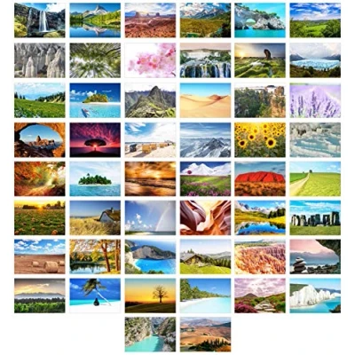 Afbeelding van Edition Seidel Set van 100 premium ansichtkaarten landschappen natuur zee bergen bossen valleien