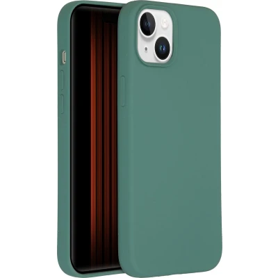 Afbeelding van Accezz Hoesje Geschikt voor iPhone 15 Plus Siliconen Liquid Silicone Backcover MagSafe Donkergroen