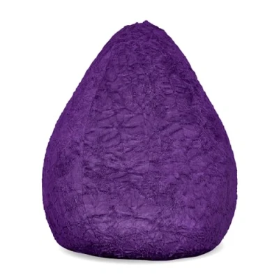 Afbeelding van Lumaland Luxe Fluffy zitzak Stijlvol pluche zitkussen Volume 120L diverse kleuren Lila