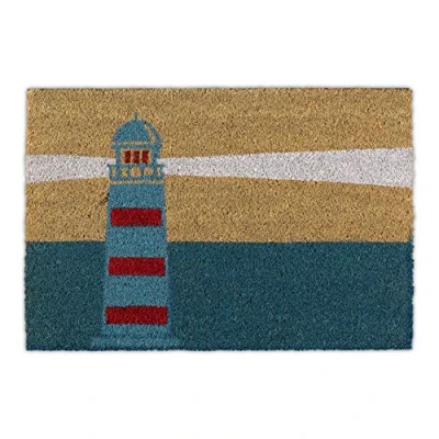 Afbeelding van Relaxdays deurmat kokos vuurtoren kokosmat 40x60 cm schoonloopmat antislip mat
