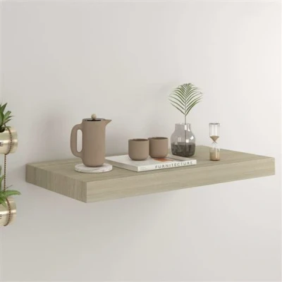 Afbeelding van Wandschap zwevend 50x23x3,8 cm MDF eikenkleurig