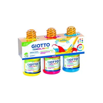 Afbeelding van Giotto Ready Gouache, geel, cyaan, kleur rood, 3 x 250 ml, 542400