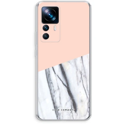 Afbeelding van Case Company® hoesje geschikt voor Xiaomi 12T A touch of peach Soft Cover Telefoonhoesje Bescherming aan alle Kanten en Schermrand
