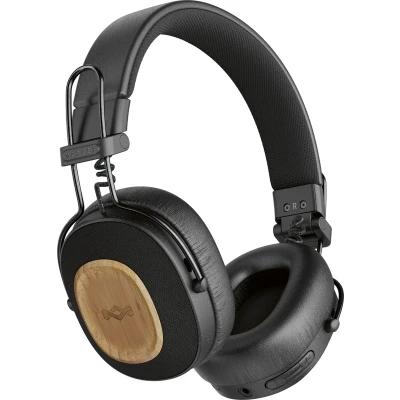 Afbeelding van House of Marley Positive Vibration Riddim Bluetooth Koptelefoon Hoofdtelefoon Met Kabel Draadloos Microfoon 50 uur batterij Quickcharge Signature Black