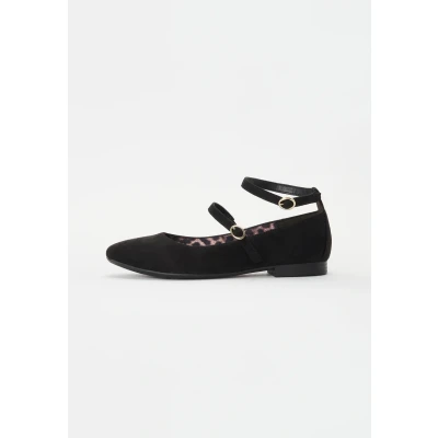 Afbeelding van Tamaris Ballerina ́s met bandjes, Dames, Maat: 37, Black Schoenen