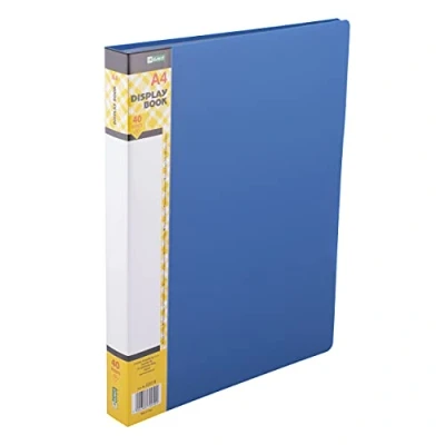 Afbeelding van D.RECT presentatiemap PP A4 40 hoezen effen blauw
