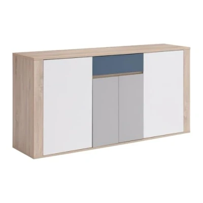 Afbeelding van Vente unique Buffetkast met 4 deurtjes en 1 lade Verschillende kleuren FILUTIA L 160 cm x H 81 D 39.8